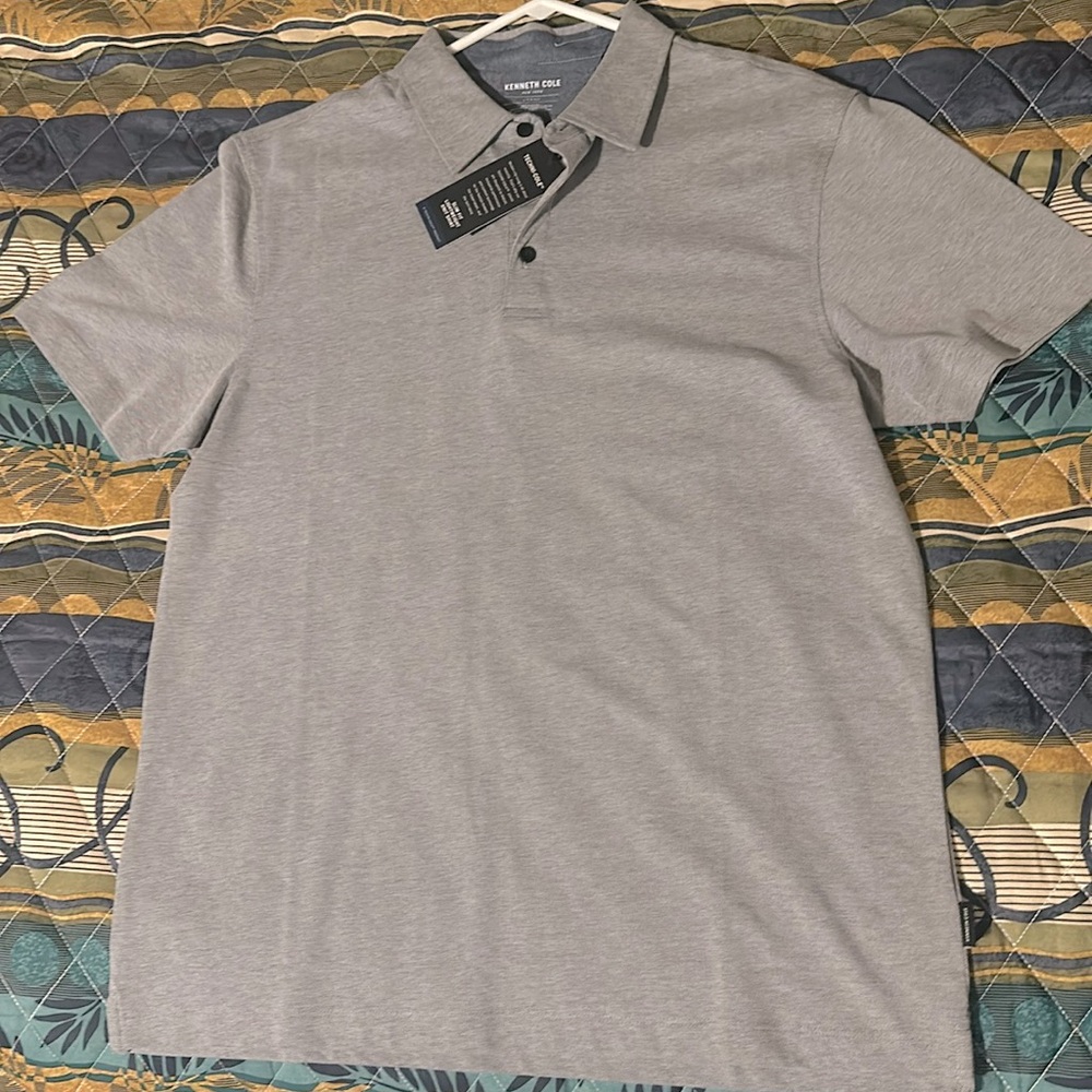 Large Kenneth Cole New York Slim Fit, Lightweight Knit Polo